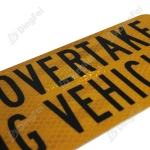 Reflective Aluminum Sign For Vehicle - High Intensity Reflective Rear Marking Plate For Heavy Vehicles